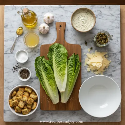 Vegetarian Caesar Salad - cooking process