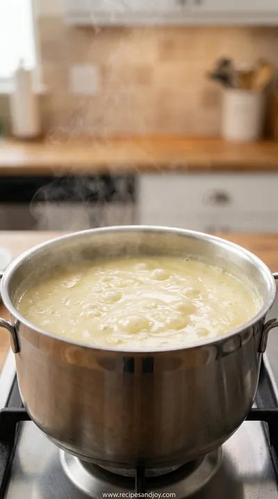 Classic French Vichyssoise: Creamy Potato Leek Soup - cooking process