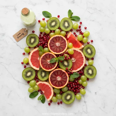 Winter Fruit Salad with Lime Dressing - cooking process