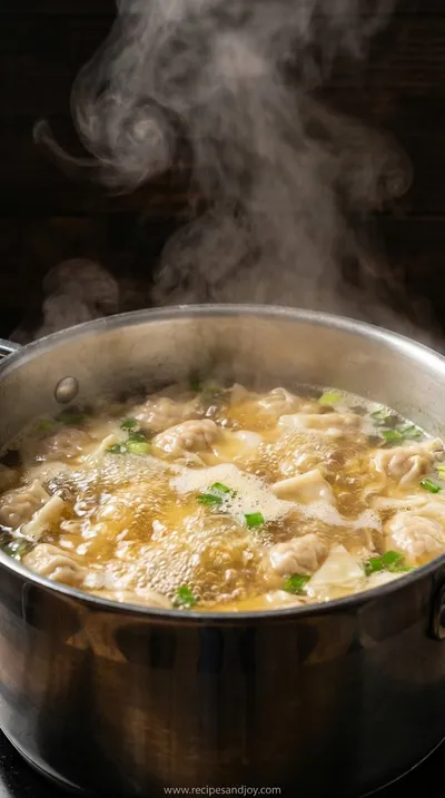 Homemade Wonton Soup: Easy Family Recipe - cooking process