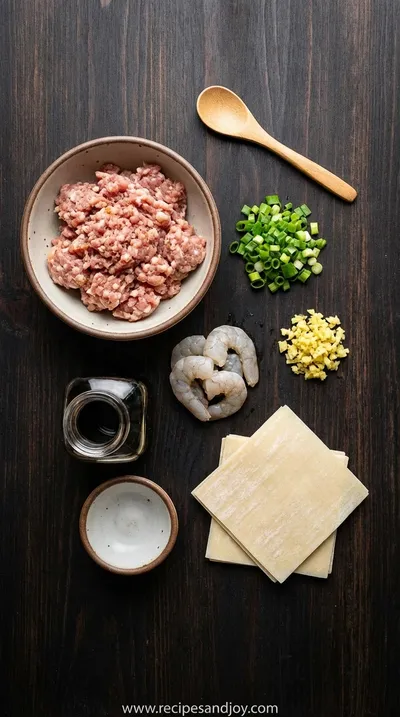 Homemade Wonton Soup: Easy Family Recipe - ingredients preparation