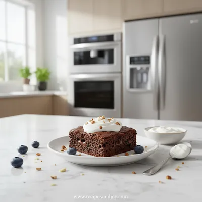Zero Sugar Brownies with Greek Yogurt