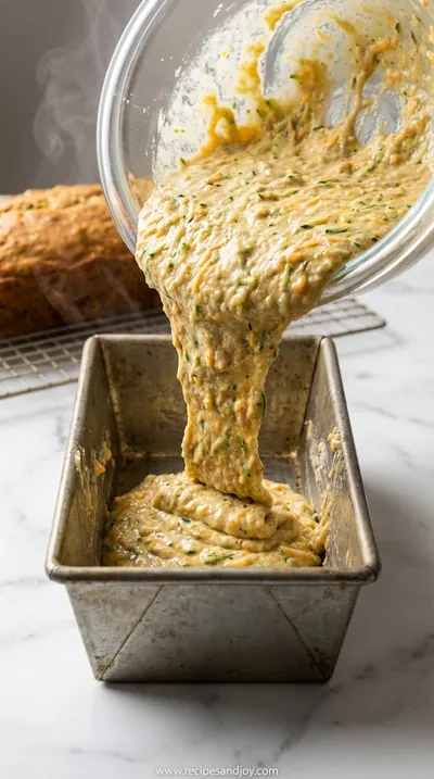 Best Ever Zucchini Cheddar Bread Recipe - cooking process