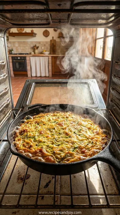 Scarpaccia: Savory Zucchini Tart Tuscan Style - cooking process
